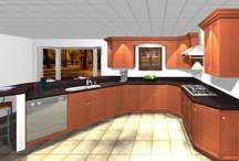 Computer Visualization of a Kitchen Design